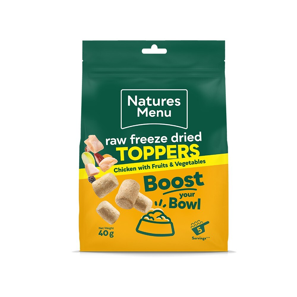 Natures menu Natures Menu Raw Freeze Dried Topper Chicken Adult Dry Dog Food pet food packaging